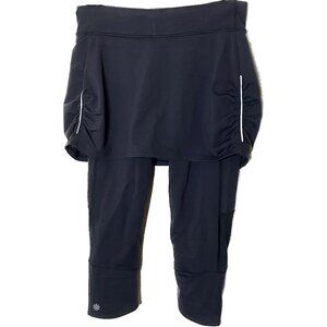 Athleta Black Contender 2 in 1 Skirt Capri Leggings Size S